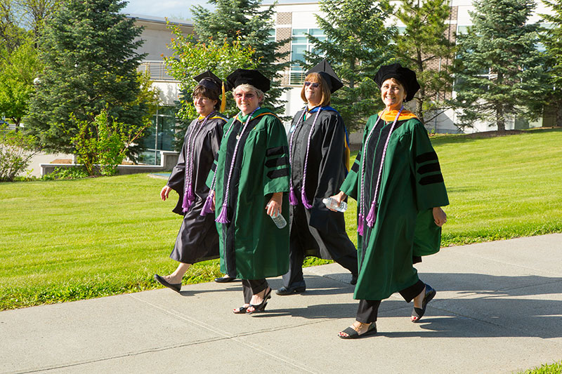 Faculty Walking in Commencement