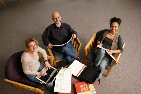 Adult Students in Library
