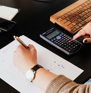 calculator on desk