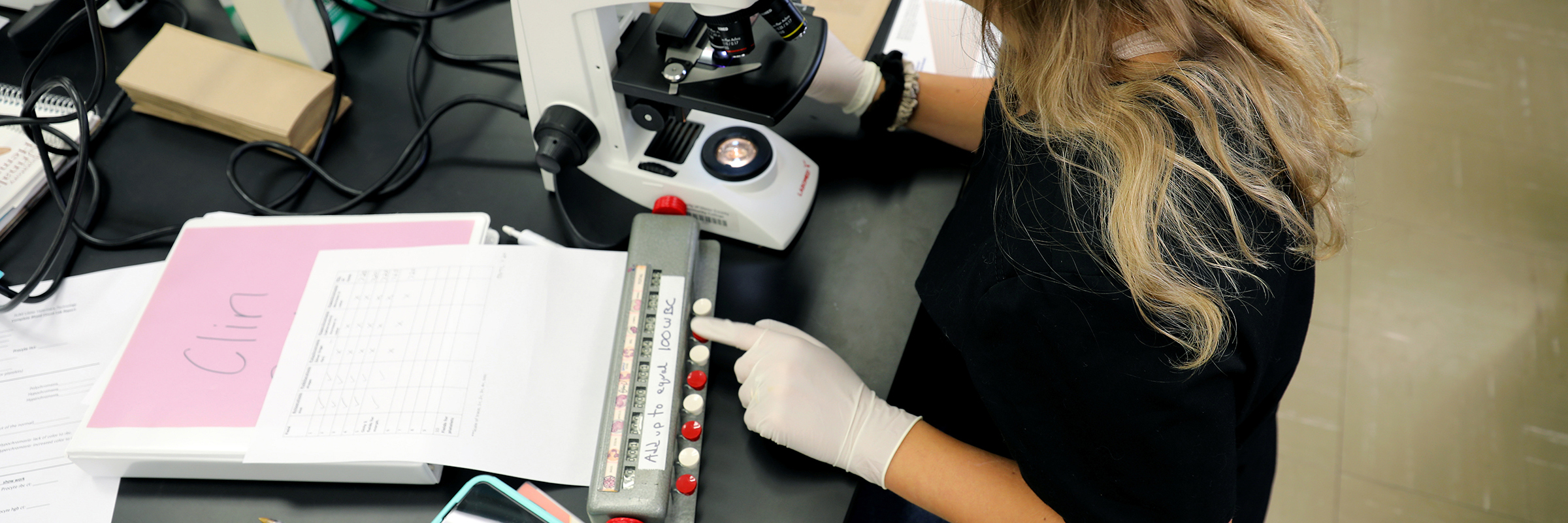 nurse in lab