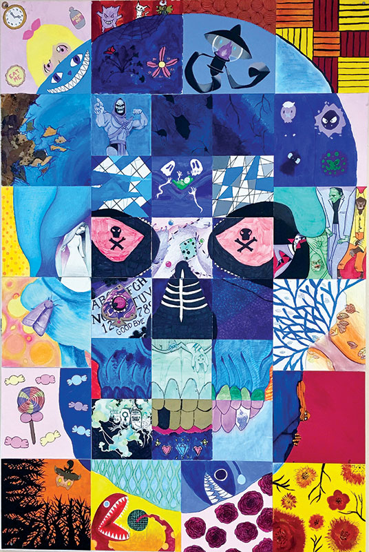 scull-head quilt image