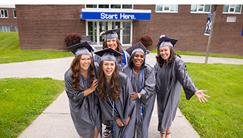 group of diverse adult women at graduation