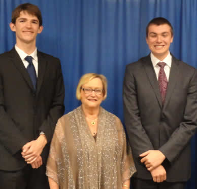 Anita Peck with 2014 winners